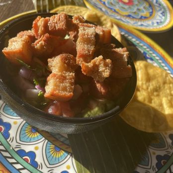 Q’onda taqueria - Tostadas con guacamole al Pastor - Mexican Near Me - Kendall, Florida