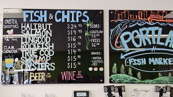 Portland Fish Market & Fish And Chips Window by null