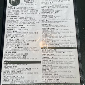 Perch - Menu - New American Near Me - Lehighton, Pennsylvania