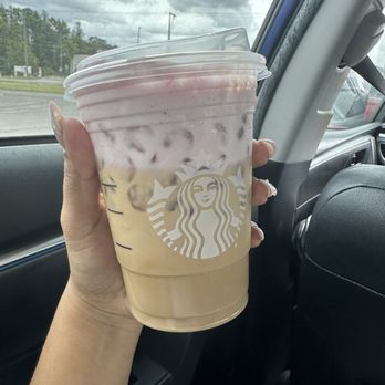 Starbucks - White Chocolate Mocha with strawberry cold foam - Coffee & Tea Near Me - Brandon, Florida