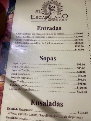 Menu photo 3 El Escapulario Oaxaca, OAX Menu photo 3 El Escapulario Oaxaca, OAX