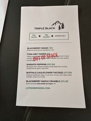 Menu photo 1 Lot Six Brewing Jeffersonville, VT Menu photo 1 Lot Six Brewing Jeffersonville, VT