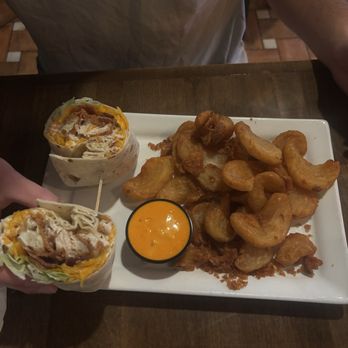 T.J. Hooligan’s - Chicken bacon ranch wrap with sidewinder fries - Breakfast & Brunch Near Me - Eden Prairie, Minnesota