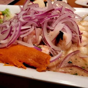 Happy Fish - Ceviche mixto - Peruvian Near Me - Tampa, Florida Happy Fish - Ceviche mixto - Peruvian Near Me - Tampa, Florida