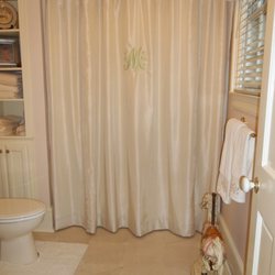 Roper Randy Interiors - Monogrammed shower drape