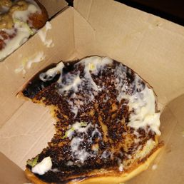 Bread is so burnt. Bread is so burnt.
