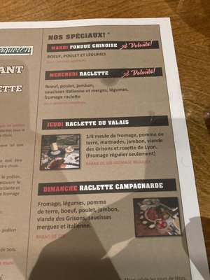 Menu photo 2 Restaurant meule et caquelon Gatineau, QC Menu photo 2 Restaurant meule et caquelon Gatineau, QC