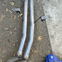 Asked them for a muffler delete and this is the result. Shitty 2 pipe exhaust job for 180$. buyer beware Asked them for a muffler delete and this is the result. Shitty 2 pipe exhaust job for 180$. buyer beware