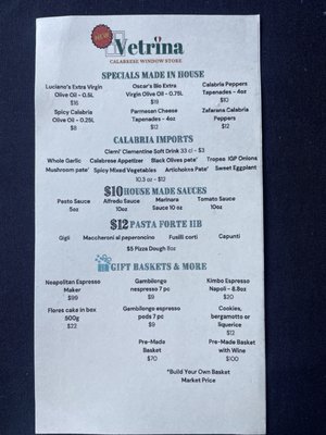 Menu photo 3 Calabrese Southlake, TX
