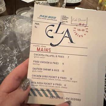 Ela - Kids menu - Mediterranean Near Me - Atlanta, Georgia Ela - Kids menu - Mediterranean Near Me - Atlanta, Georgia