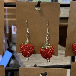 El Rancho Restaurant - Sparkly strawberry earrings for sale 05/24
