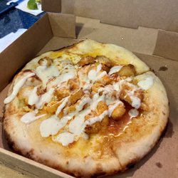 Personal buffalo chicken pizza