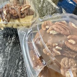 Shelly’s Sweet Sensations Bakery & Eatery - Cinnamon roll with Carmel sauce and mostly eaten turtle cheesecake