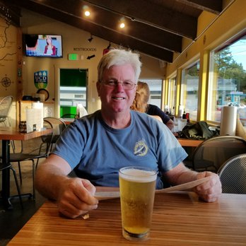 Fat Irish Kitchen & Pub - Cali boy pulled into Fat Irish after a long day in the sun. A nice lager hit the spot. Fish and chips on way - Fish & Chips Near Me - Harbor, Oregon