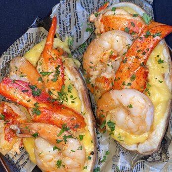Deluxe Fun Dining - Seafood stuffed baked potatoes - Bars Near Me - Charlotte, North Carolina Deluxe Fun Dining - Seafood stuffed baked potatoes - Bars Near Me - Charlotte, North Carolina