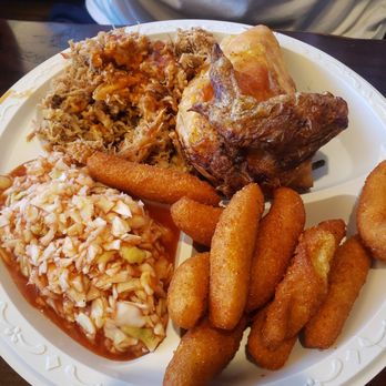 Stamey's Barbecue - Chopped BBQ  and Chicken Plate - Barbeque Near Me - Greensboro, North Carolina