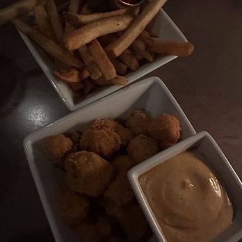 The Black Cat - Cauliflower Tots + Fries during happy hour - New American Near Me - Bellingham, Washington