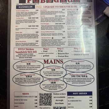Paddy Joe’s - Main menu - Pubs Near Me - Oregon, Ohio