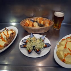 Mejillonera - Algunos de los plato que se ofrecen
