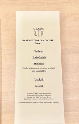 Menu photo 8 Tempura Ichika Honolulu, HI