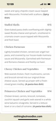Menu photo 1 Nothing But Noodles Mountain Brook, AL
