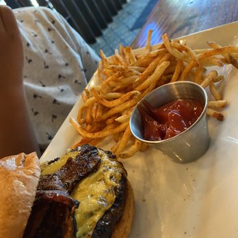 Crave Kitchen and Bar - My sons bacon cub urged and fries. He finished the whole meal before my husband and I could get through half of ours & he's eight! - New American Near Me - El Paso, Texas