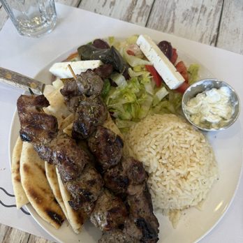 Nisiotis Taverna - lamb skewer platter - Greek Near Me - Teaneck, New Jersey Nisiotis Taverna - lamb skewer platter - Greek Near Me - Teaneck, New Jersey