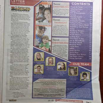 The Catoctin Banner - A recent issue of the The Catoctin Banner - Print Media Near Me - Emmitsburg, Maryland The Catoctin Banner - A recent issue of the The Catoctin Banner - Print Media Near Me - Emmitsburg, Maryland