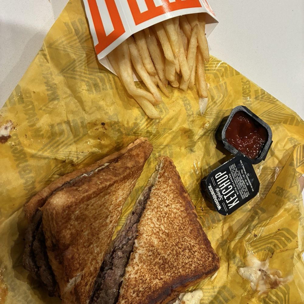Whataburger - Whataburger Patty Melt, French Fries, and spicy ketchup. - Burgers Near Me - San Antonio, Texas Whataburger - Whataburger Patty Melt, French Fries, and spicy ketchup. - Burgers Near Me - San Antonio, Texas