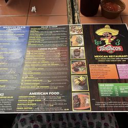Los 3 Tarascos - Lunch menu