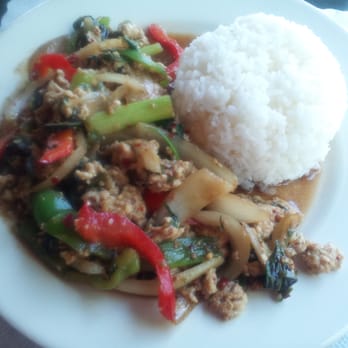 Thai Orchid Restaurant - #7 lunch special with ground chicken...med spicy is awesome...has a great kick! - Thai Near Me - Salem, Oregon Thai Orchid Restaurant - #7 lunch special with ground chicken...med spicy is awesome...has a great kick! - Thai Near Me - Salem, Oregon