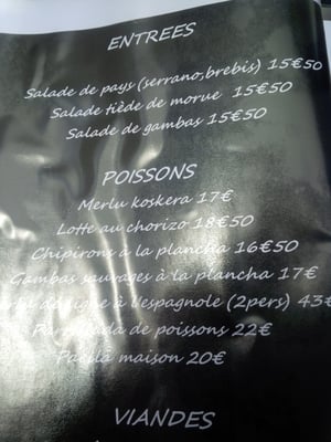 Menu photo 2 Le Prado Saint-Jean-de-Luz, 64 Menu photo 2 Le Prado Saint-Jean-de-Luz, 64