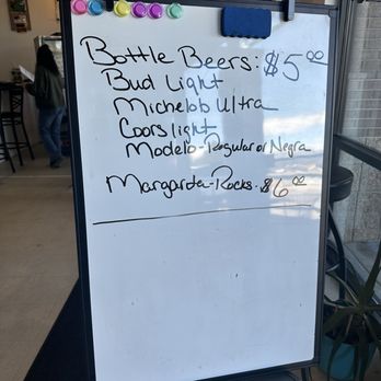 Alberto's Express - Bar area pricing. Taken 03/17/2026 - Mexican Near Me - Greeley, Colorado