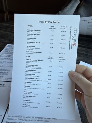 Menu photo 3 Fiction At J Bookwalter Richland, WA