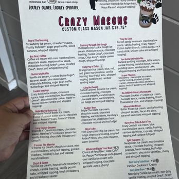 The Crazy Mason Milkshake Bar - Ice Cream & Frozen Yogurt Near Me - Gatlinburg, Tennessee The Crazy Mason Milkshake Bar - Ice Cream & Frozen Yogurt Near Me - Gatlinburg, Tennessee