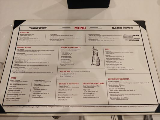 Menu photo 2 The Angry Butcher Las Vegas, NV Menu photo 2 The Angry Butcher Las Vegas, NV