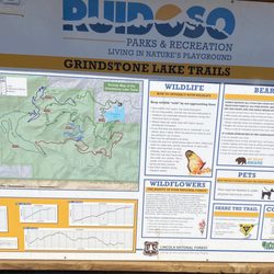 Grindstone Lake - Trail maps in parking area