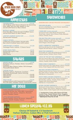 Menu photo 5 Stock Rock Cafe Stock Island, FL