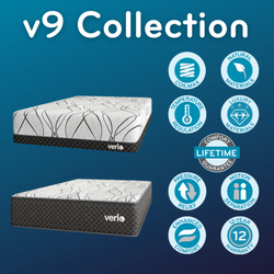 Verlo Mattress of St Charles - The Luxury V9 Collection offers natural materials including latex and merino wool, temperature regulation, and aluxurious quilted cover