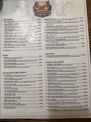 Menu photo 2 Madurai Kitchen San Diego, CA Menu photo 2 Madurai Kitchen San Diego, CA