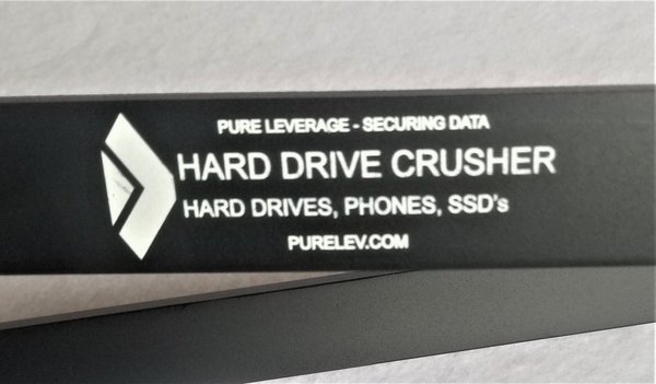 pure leverage hard drive crusher
