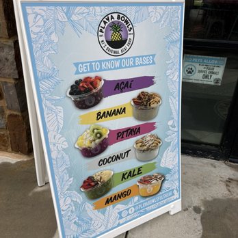 Playa Bowls - Types of base they offer for bowls - Coffee & Tea Near Me - Fulshear, Texas Playa Bowls - Types of base they offer for bowls - Coffee & Tea Near Me - Fulshear, Texas