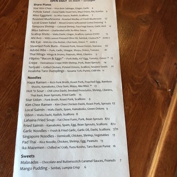 Star Noodle - Menu. You can also order ahead and do take out - Asian Fusion Near Me - Lahaina, Hawaii Star Noodle - Menu. You can also order ahead and do take out - Asian Fusion Near Me - Lahaina, Hawaii