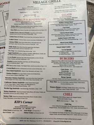 Menu photo 6 Village Grille Claremont, CA Menu photo 6 Village Grille Claremont, CA