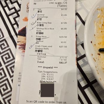 Diamond Bay Restaurant - Itemized check - Dim Sum Near Me - Seattle, Washington Diamond Bay Restaurant - Itemized check - Dim Sum Near Me - Seattle, Washington