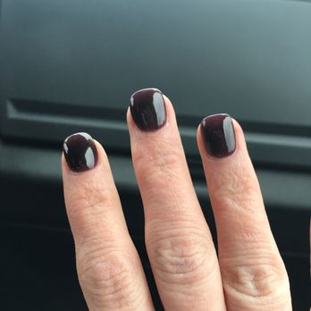 Fairview Nails Spa - Eggplant colored powder dip - Waxing Near Me - Fairview, Texas
