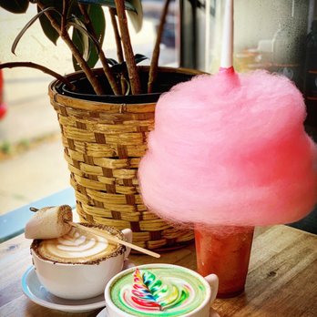Cafe Astoria - Dragon Cloud ~ Blended Dragon Fruit, pineapple, coconut & cotton candy Campfire Latte  Rainbow Matcha - Coffee & Tea Near Me - Saint Paul, Minnesota