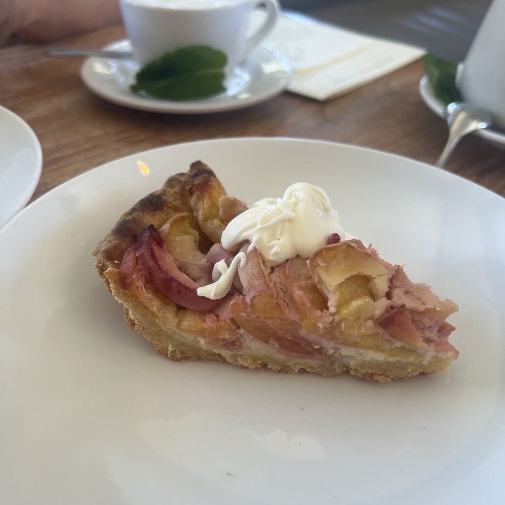 Aracely Cafe - Peach tart (meh) - New American Near Me - San Francisco, California Aracely Cafe - Peach tart (meh) - New American Near Me - San Francisco, California