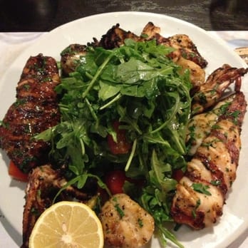 Basil Brick Oven Pizza - Grilled calamari & scallops , arugola and italian olive oil.. - Pizza Near Me - Astoria, New York Basil Brick Oven Pizza - Grilled calamari & scallops , arugola and italian olive oil.. - Pizza Near Me - Astoria, New York
