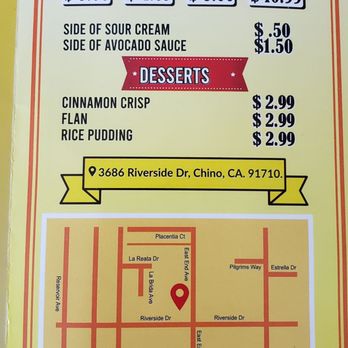 Chino Pollo - As of 4.2.2022 to go menu pg 3 - Chicken Shop Near Me - Chino, California